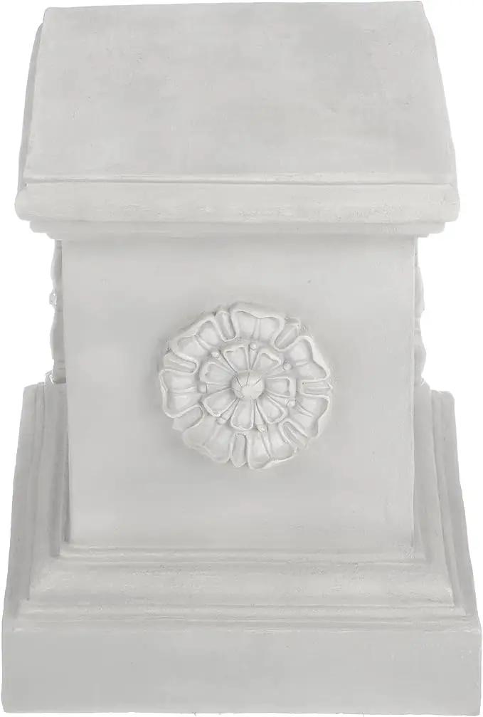 Design Toscano CL5193 English Rosette Sculptural Garden Plinth Base Statuary Pedestal, Grande, antique stone by GreenHaven Gardens