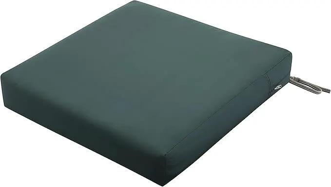 Classic Accessories Ravenna Water-Resistant 21 x 19 x 5 Inch Patio Seat Cushion, Mallard Green, Patio Loveseat Cushion by GreenHaven Gardens