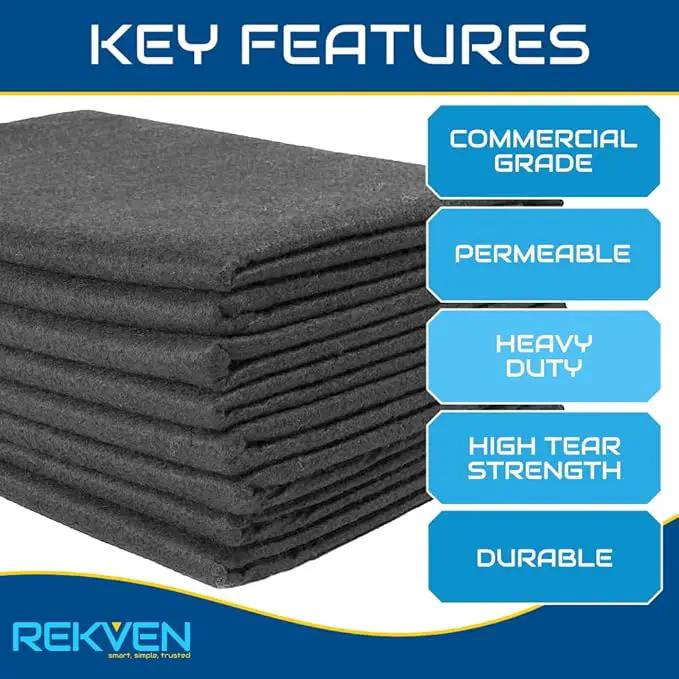 10 x 15 Feet Pond Liner Underlayment Non Woven Geotextile with 15 U-Pins by GreenHaven Gardens