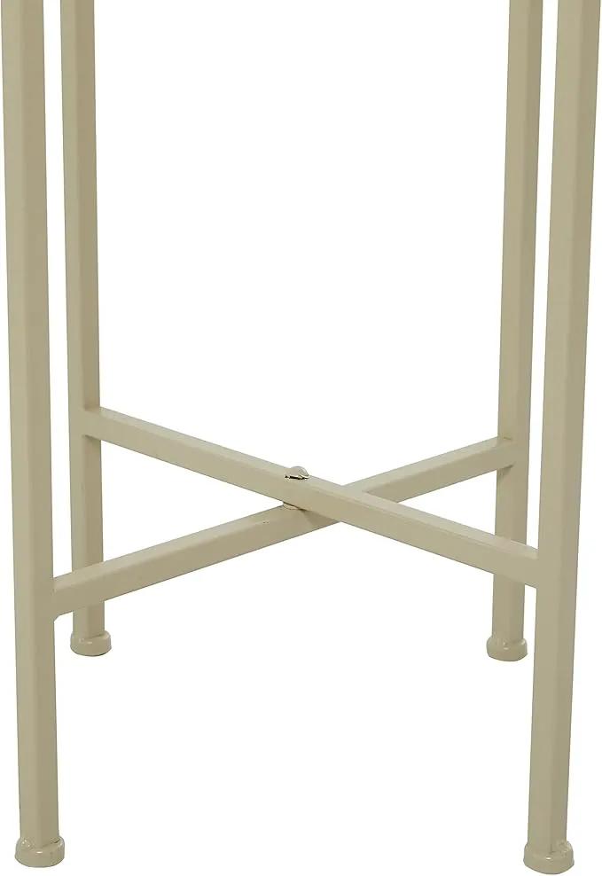 Deco 79 CosmoLiving by Cosmopolitan Metal Round Planter with Removable Stand, 13" x 13" x 42", Beige by GreenHaven Gardens