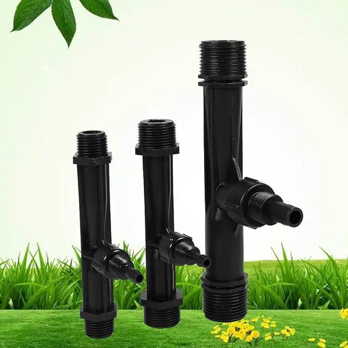 Fertilizer Injector Tube, Irrigation Venturi Fertilizer Injector with 1/2" 3/4” 1” Inch Agriculture Garden Fertilizer Mixer Injector Agriculture Tool Plastic Black(3/4inch) by GreenHaven Gardens