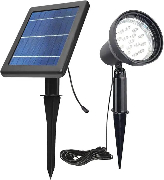 SUNLONG Solar Spotlights Outdoor Waterproof Bright Solar Wall Light Led Security Flood Light Solar Powered for Flag Patio Front Door Driveways-Automatically Activates at Dusk to Dawn (White) by GreenHaven Gardens