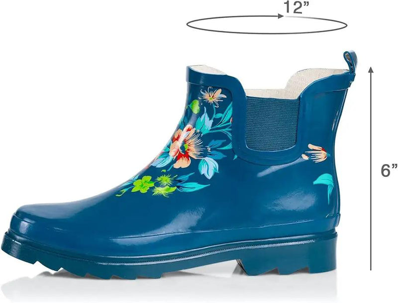 NORTY - Womens Ankle Rain Boots - Ladies Waterproof Winter Spring Garden Boot runs ½ size large by GreenHaven Gardens