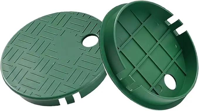 ID 5.5 "OD 6" Sprinkler Valve Cover Green Sprinkler Cover Irrigation Valve Box Cover 6 Inch Suitable for Greenhouse Cover for Sprinkler Valve Grass Sprinkler Box Cover Irrigation Box Lid by GreenHaven Gardens