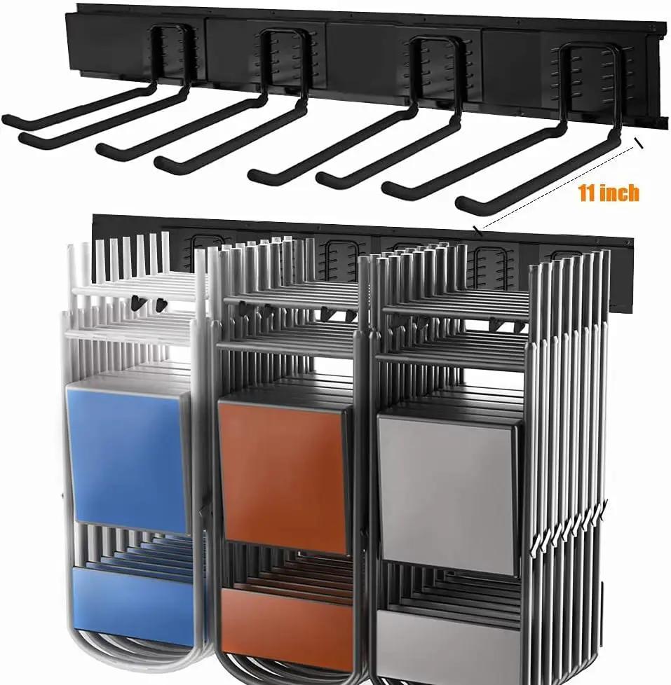 TORACK Tool Storage Rack, Heavy Duty Steel Garage Wall Mount Garden Tool Organizer for Ladders, Chairs, Shovels, Broom, Power tools (8-Pack 5.7"-11" Mixed Hooks, up to 800 lbs) by GreenHaven Gardens