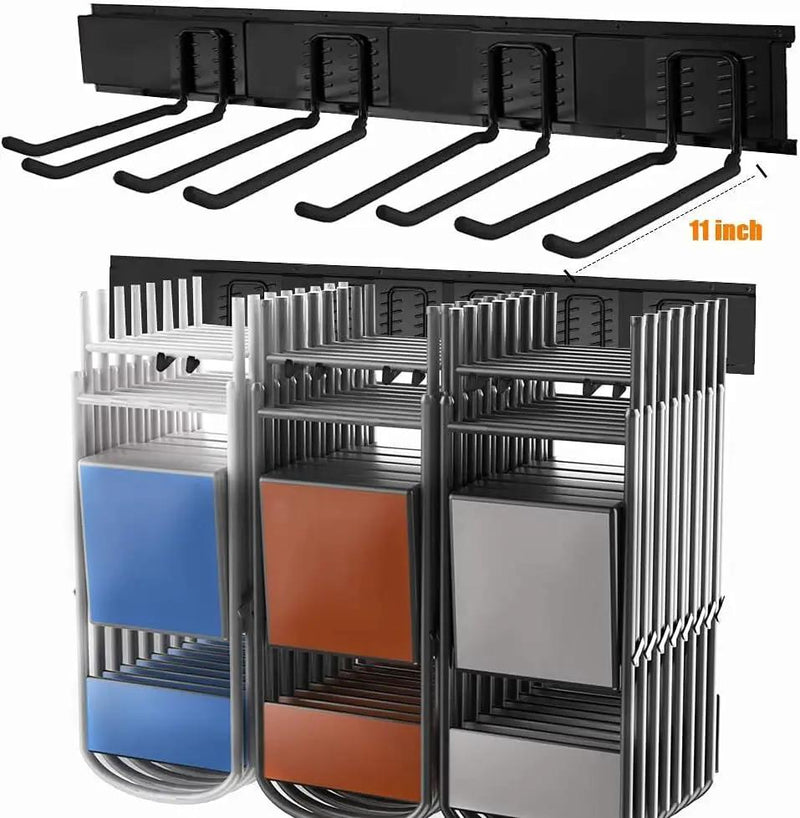 TORACK Tool Storage Rack, Heavy Duty Steel Garage Wall Mount Garden Tool Organizer for Ladders, Chairs, Shovels, Broom, Power tools (8-Pack 5.7"-11" Mixed Hooks, up to 800 lbs) by GreenHaven Gardens