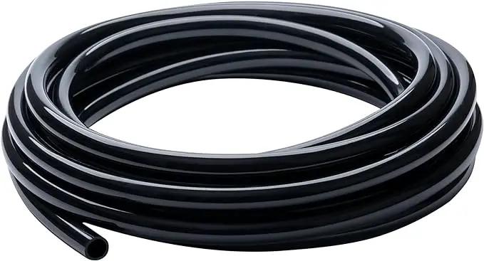 Black Vinyl Tubing 1/4” ID × 3/8” OD - 10 Feet PVC Flexible Plastic Tube Hybrid Hose, Transfer Water Air Oil for Pond Fountain Garden, Non-toxic and BPA free by GreenHaven Gardens