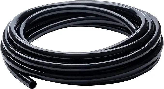 Black Vinyl Tubing 3/8” ID × 1/2” OD - 10 Feet PVC Flexible Plastic Tube Hybrid Hose, Transfer Water Air Oil for Pond Fountain Garden, Non-toxic and BPA free by GreenHaven Gardens