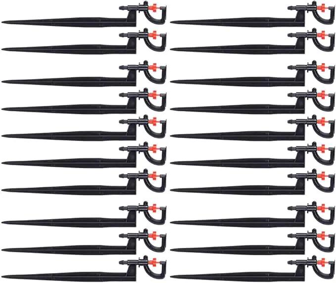 Irrigation Sprinkler, 20Pcs G-Type 360 Degree Sprinkler Nozzle Plants Watering Spray Nozzle Lawn Watering Dripper System by GreenHaven Gardens