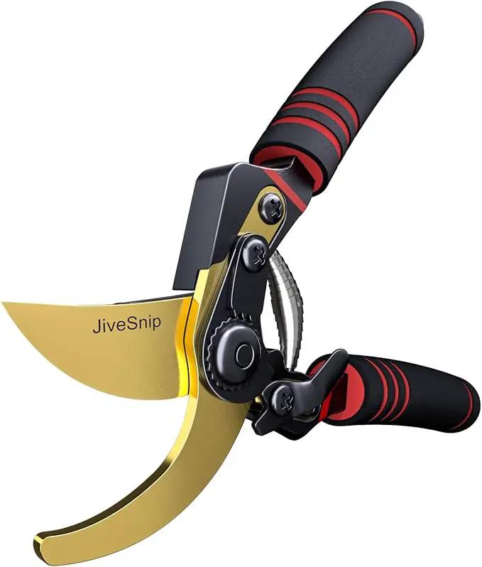 Professional Titanium Garden Shears Adjustable Opening Size- Professional Bypass Pruning Shears for Plants, Hedges, and Flowers by GreenHaven Gardens