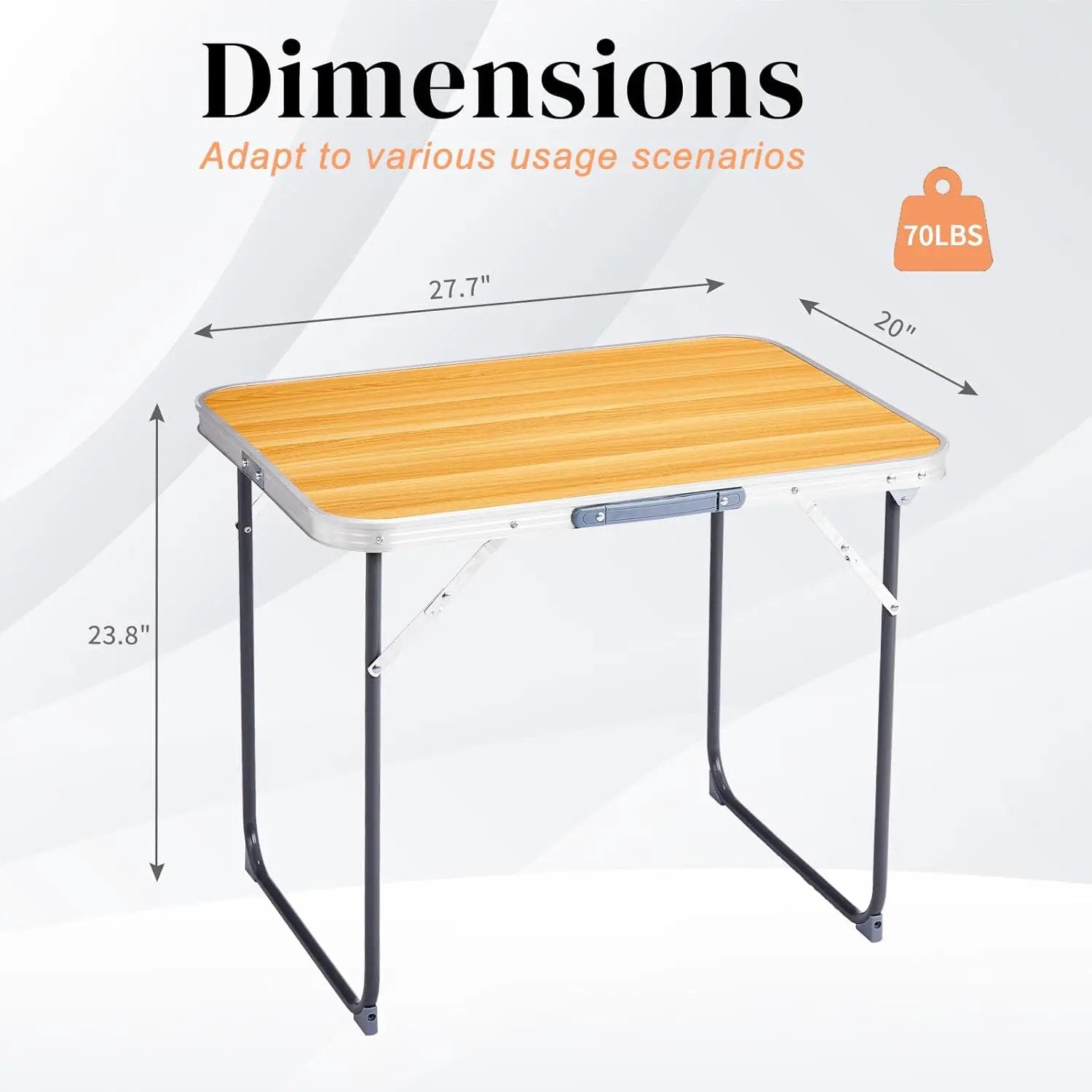 Outvita 2.3ft Portable Folding Camping Table, Outdoor Waterproof Picnic Table, Aluminum Lightweight Suitcase Foldable Table for Picnic BBQ Beach Dining by GreenHaven Gardens