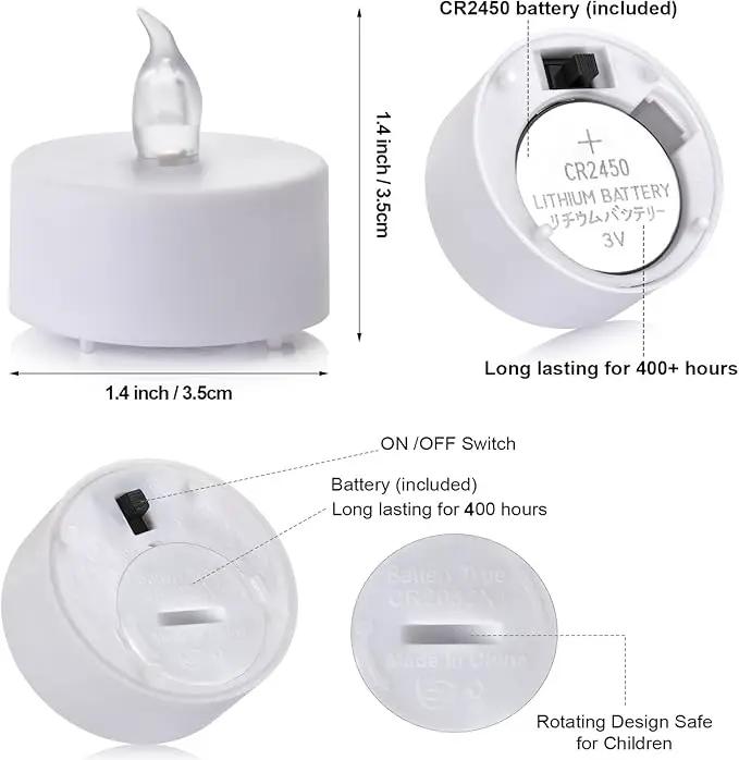 Tea Light Remote Control Candle,Flickering Flameless LED Candle,Long Lasting 400+Hours,Battery Operated with Timer for Home Decoration Seasonal &Festival Celebration WarmWhite (12pcs) by GreenHaven Gardens