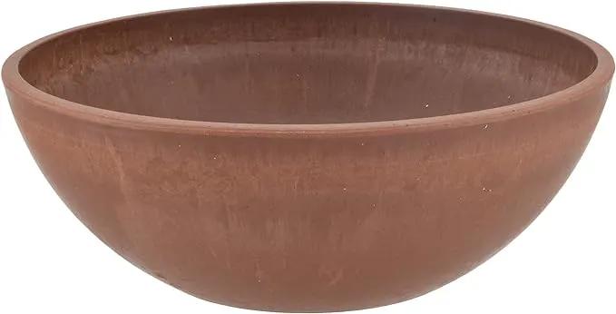 PSW Pot M30TC Collection Shallow Garden Bowl Low Planter for Succulents, Bonsai, Fairy Gardens, Herbs, 12-inch, Terra Cotta Color by GreenHaven Gardens