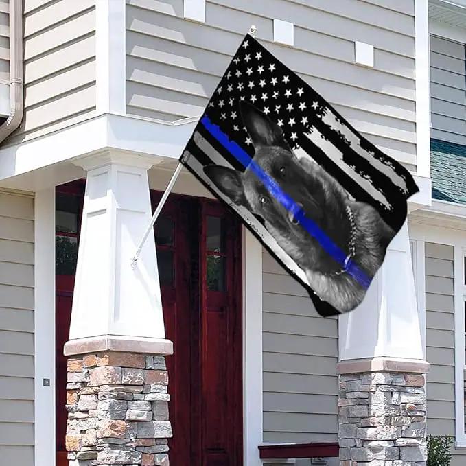 FLAGWIX American Flags, Belgian Malinois, Police Dog, K9 Fla - 4th of July Decorations for Home, Garden, House Flag 30x40 - USA House Garden Flags Premium Polyester, Decorative Outdoor Flags by GreenHaven Gardens