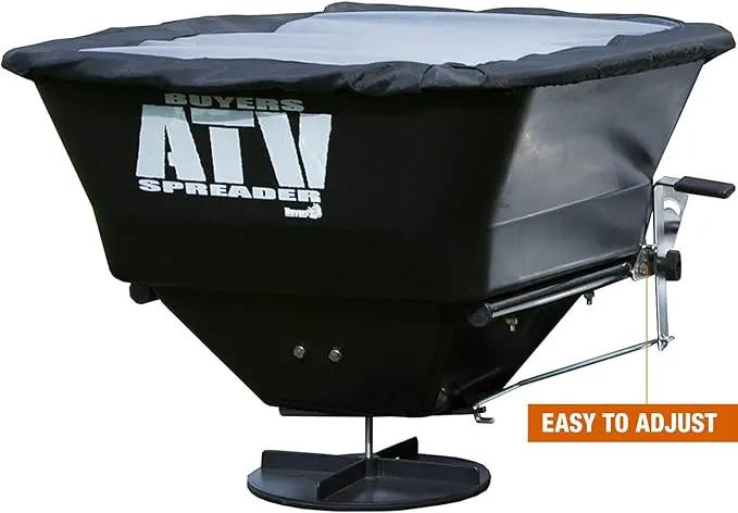 Buyers Products ATVS100 ATV All-Purpose Broadcast Spreader 100 lbs. Capacity with Rain Cover , Black by GreenHaven Gardens