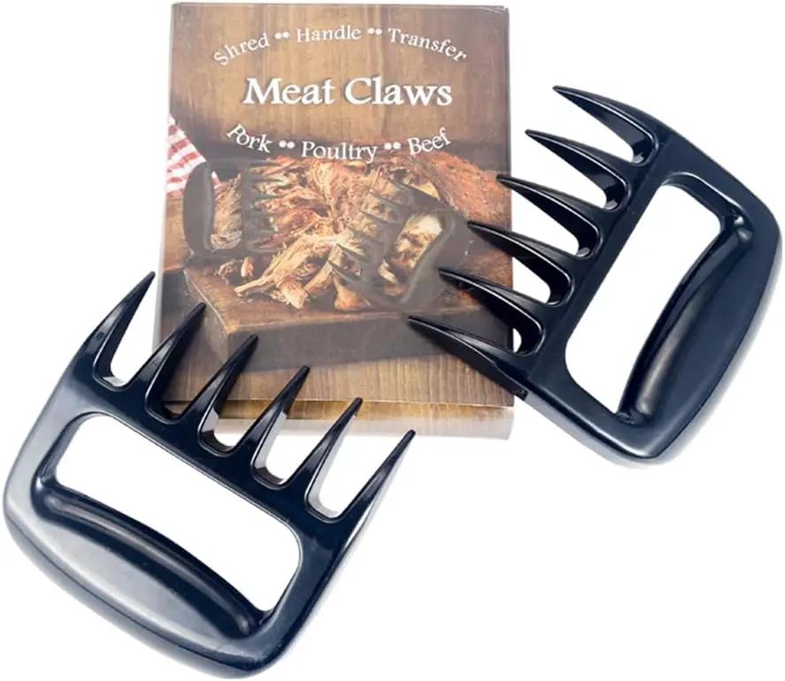 Original Meat Shredder Claws for BBQ – Heat-Resistant Nylon, Ultra-Sharp Blades, Easily Shred, Lift & Handle Pulled Chicken, Beef – Heavy-Duty Barbecue Tool – Black by GreenHaven Gardens