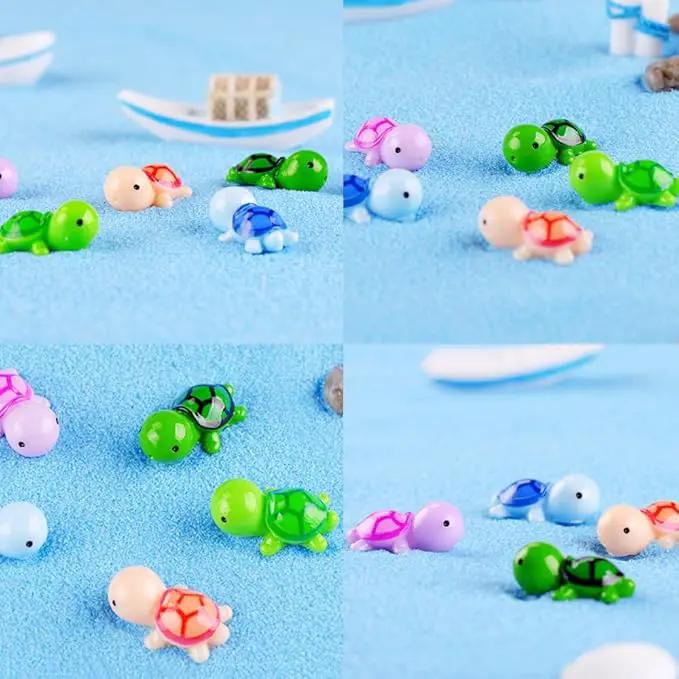 150 Pcs Miniature Sea Turtle Figurine Tiny Sea Turtles Mini Turtle Statue Animal Figure Sea Turtle for DIY Garden Decoration Fish Tank Cake Home Decor by GreenHaven Gardens