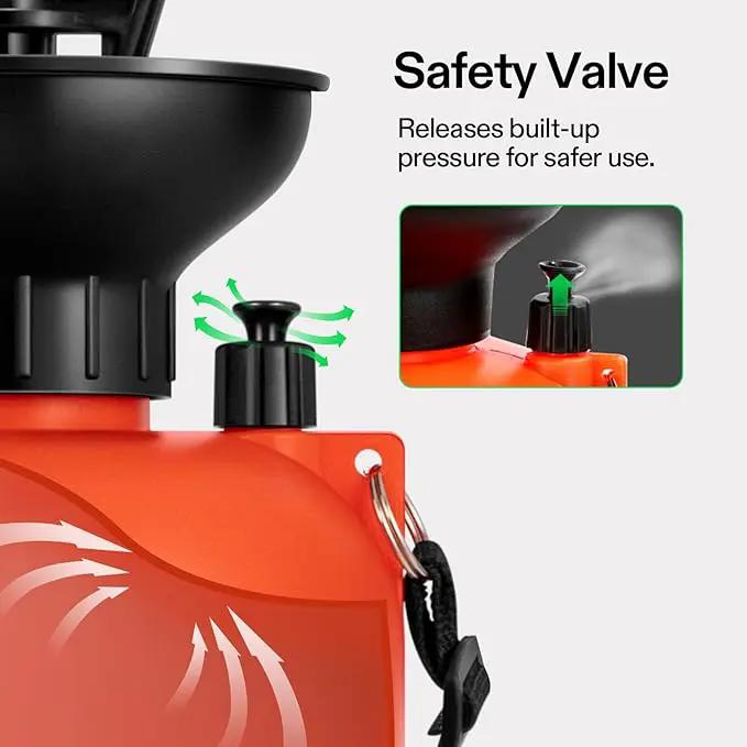 VIVOSUN 1.35-Gallon Pump Pressure Sprayer, Pressurized Lawn & Garden Water Spray Bottle with Adjustable Shoulder Strap, for Spraying Plants, Garden Watering and Household Cleaning by GreenHaven Gardens