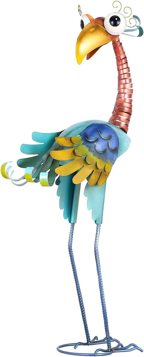 Tooarts Metal Garden Bird Statue Standing Animal Backyard Ornaments Outdoor Sculpture for Lawn Patio Art Decoration by GreenHaven Gardens
