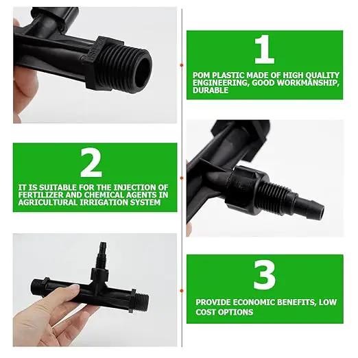 Irrigation Venturi Fertilizer Injector，G1/2inch Garden Irrigation Tube Fertilizer Mixer Injector for Garden Irrigation, Agricultural Injection Irrigation System by GreenHaven Gardens