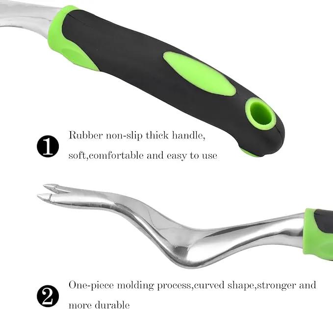 Weed Puller Tool, Garden Weeding Tools, Heavy Duty Hand Weeder with Ergonomic Handle, Garden Weeding Removal Weed Puller Manual Root Lifter Weeder for Lawn Farmland Transplant Gardening Bonsai by GreenHaven Gardens