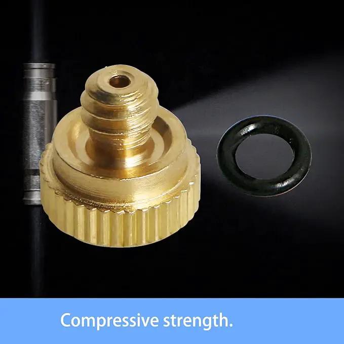 Aopin G 3/16 Brass Misting Nozzles 0.2mm / 0.008" Orifice Atomizing Mister Sprayer Nozzle Suitable For Outdoor Cooling,Garden Irrigation,Fountain, Crop Nutrient Injection, Greenhouse 8 Pcs by GreenHaven Gardens