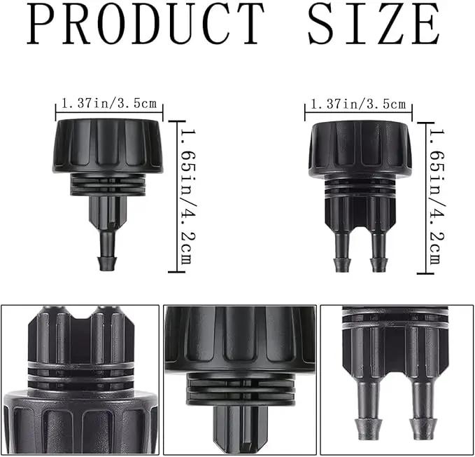 14 PCS Drip Irrigation Hose Connectors 1/4 Inch Water Drip Hose Adapter Connectors Garden Hose to 1/4" Drip Irrigation Parts Swivel Garden Faucet Single Head Double Head Hose Quick Connect Fittings by GreenHaven Gardens
