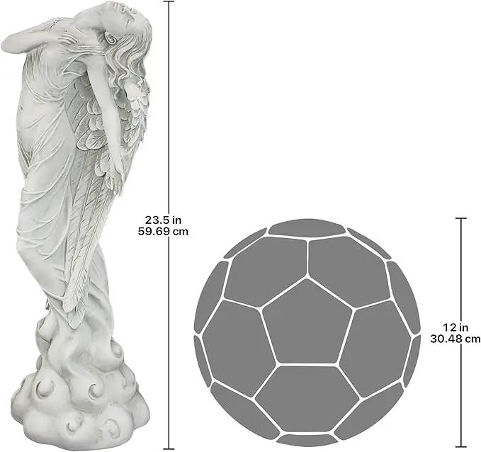 Design Toscano Ascending Angel Garden Statue, Medium, Antique Stone by GreenHaven Gardens