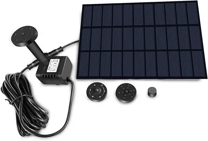Solar Fountain with Panel Water Pump for Bird Bath Solar Panel Kit Outdoor Fountain for Outdoor Small Pond, Patio Garden and Fish Tank by GreenHaven Gardens