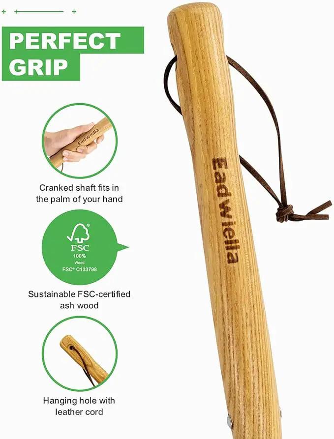 Sickle Hoe Japanese Weeding Sickle Garden Tool Japanese Weeding Tool Small Garden Hand Hoe Weed Scraper for Weeding Cultivating Trenching Japanese Stainless Steel Right Handed Hoe 13 Inch by GreenHaven Gardens