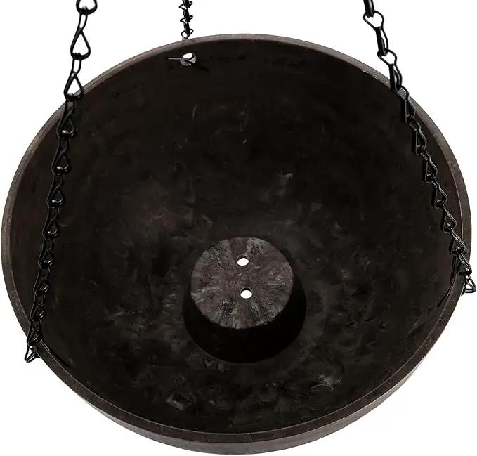 DEAYOU 2 Pack Resin Hanging Planters for Indoor Plants, 10" Hanging Flower Pots with Drainage Holes, Hanging Baskets with Chain and Hook for Garden, Outdoor, Balcony Decor (Marble Pattern) by GreenHaven Gardens