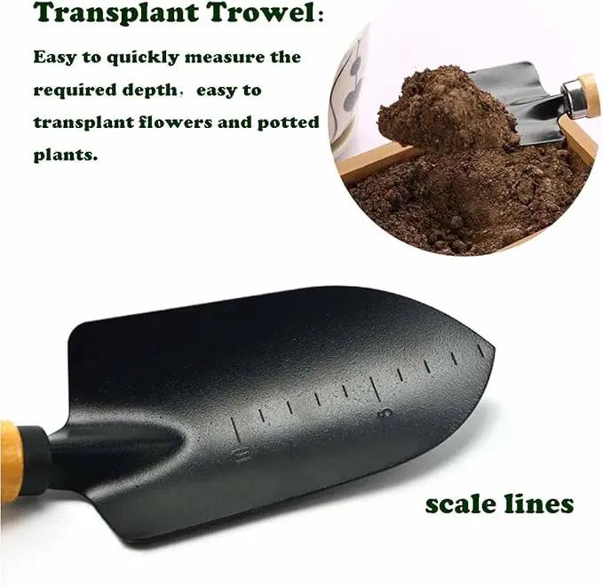 Garden Tools Set-Garden Trowel, Large Succulent Plant Transplant Trowel Set,3 Piece Large Premium Gardening Hand Kit,1 Narrow Shovel,1 Wide Shovel and 1 Garden rake Tools Set Gift for Mens and Womens by GreenHaven Gardens