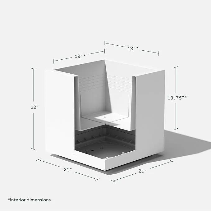 Veradek Block Series Cube Plastic Planter - Large Square Planter for Indoor or Outdoor Patio/Garden | Durable All-Weather Use with Drainage Holes | Modern Décor for Tall Plants, Trees, Flowers by GreenHaven Gardens