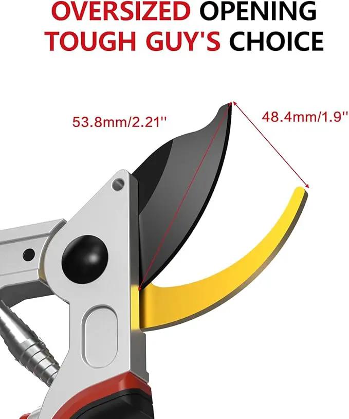 8.1" Pruning Shears for Gardening (Durable and Sharp Teflon-coated SK5 Blade)(Ergonomic Rubber Non-slip Handle) Bypass Garden Shears Up to 1 Inch Cut Capacity by GreenHaven Gardens