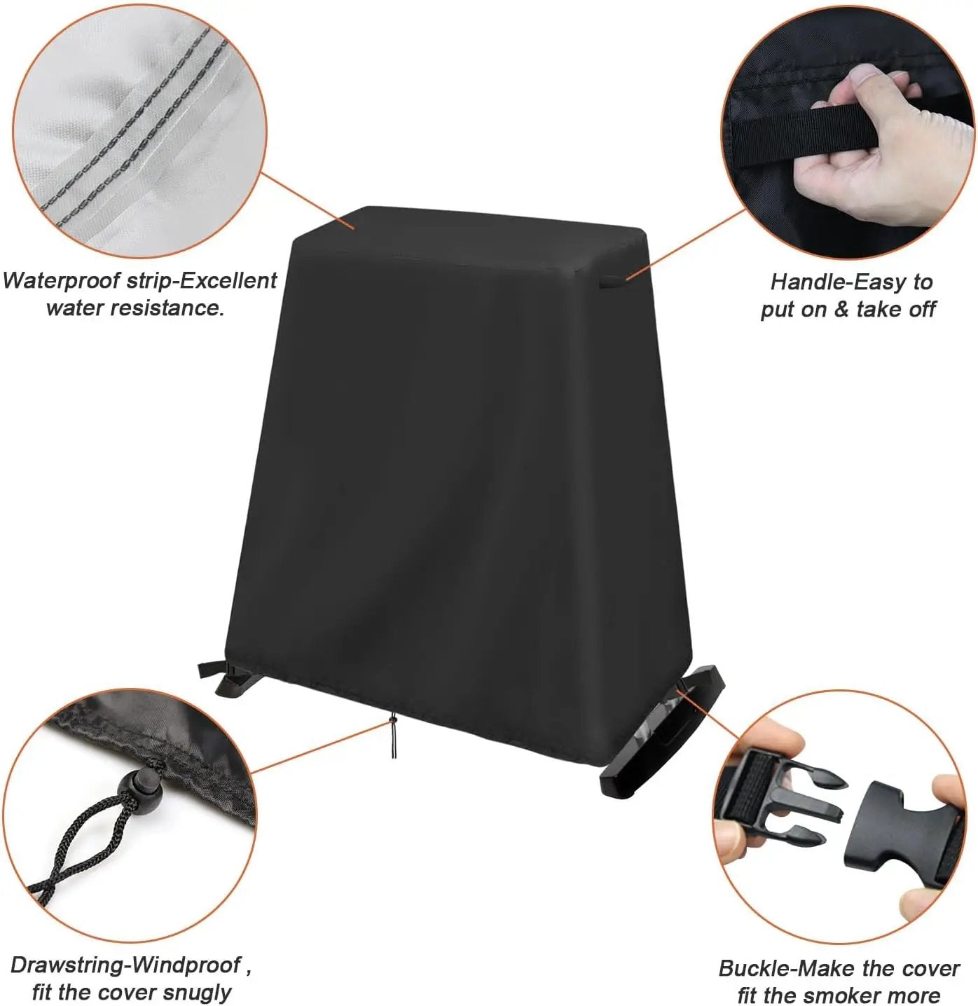 Outdoor Grill Stand Compatible for Cuisinart CGG-180, Petit Gourmet Portable Gas Grill - VersaStand Cover, Waterproof, Drawstring Design - 30 x 20 x 29 Inch by GreenHaven Gardens