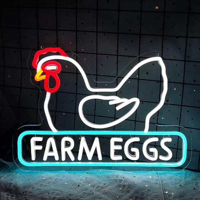 Chicken Coop Neon Sign Chicken Cluck Led Light Up Sign Farm Chicken Coop Farmhouse Kicthen Garden Decor Chicken Coop Sign Birthday Gifts for Family USB Powered Neon Sign,Size15.7*11inch(JWD025) by GreenHaven Gardens