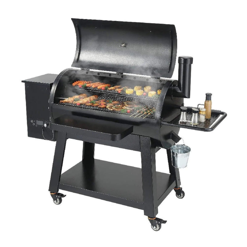 62-Inch Heavy-Duty Portable Wood Pellet BBQ Grill With Cart (SAK91308) by SAKSBY WHOLESALE