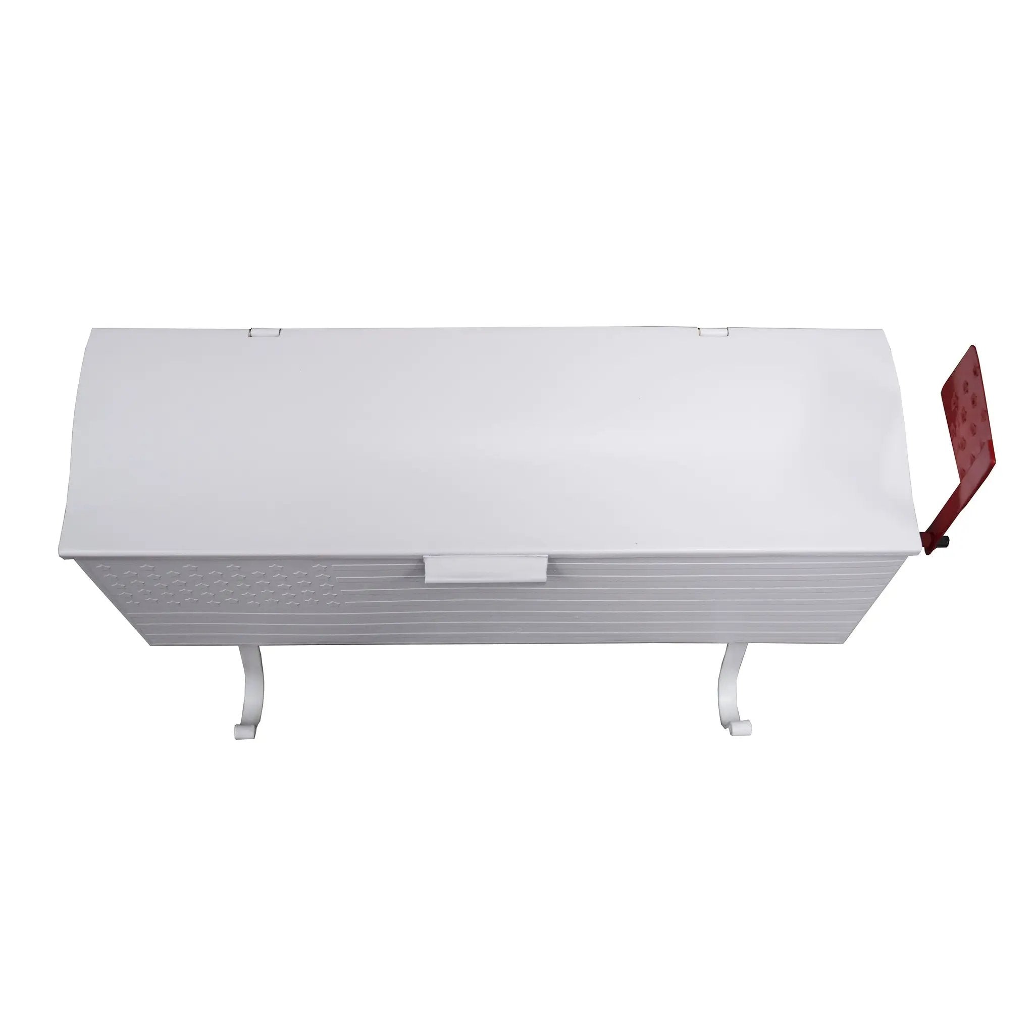 White American Flag Metal Wall Mounted Mailbox with Hangers by Sharicks