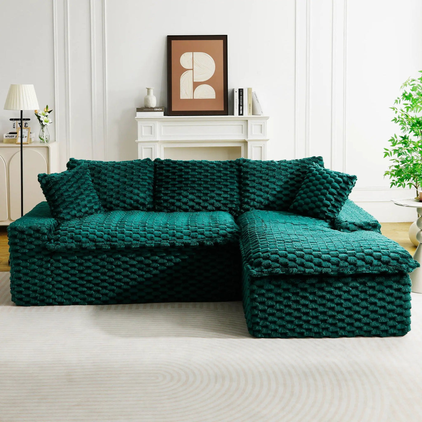 Modular Sofa, Convertible Twin Seat With Chaise Lounge by Unique Piece Furniture