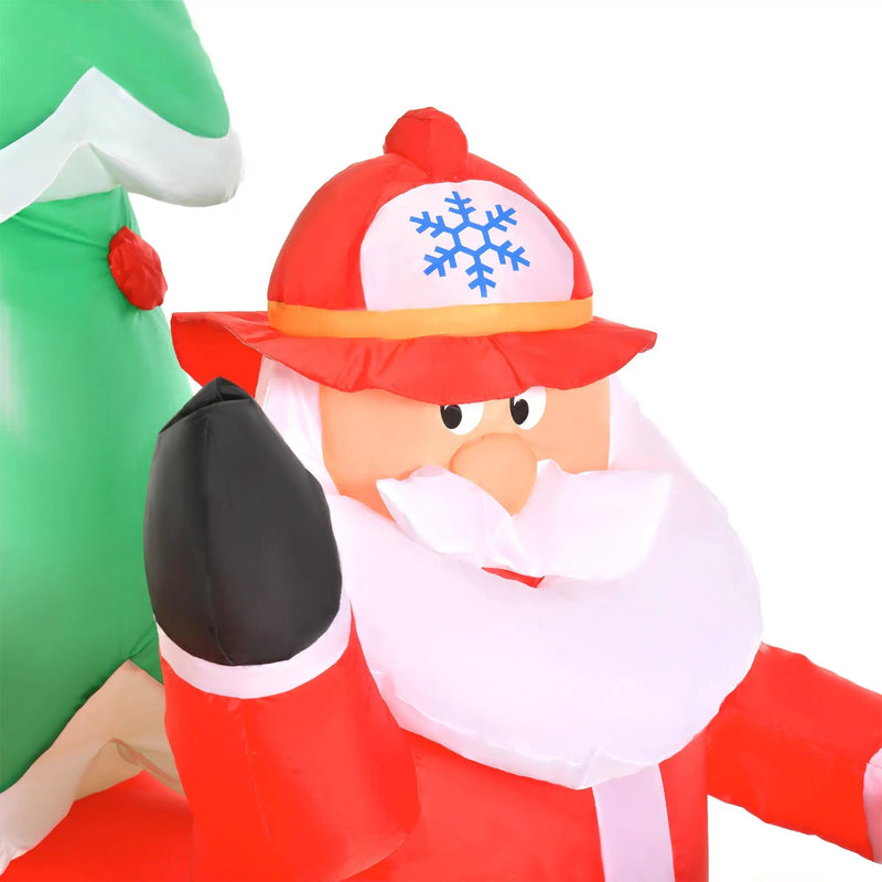 Inflatable Santa Truck with Lit Christmas Tree by HouseOfZazla