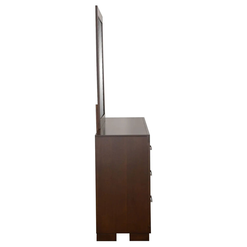 Jessica 6-drawer Dresser with Mirror Cappuccino by Unique Piece Furniture