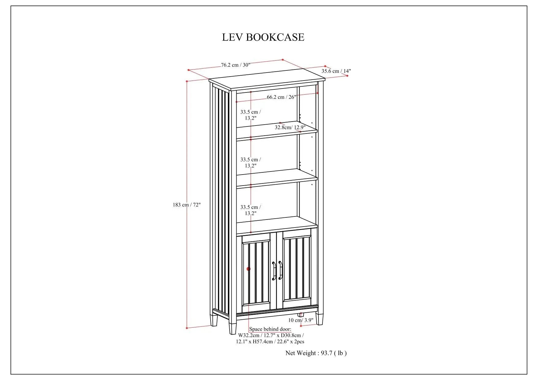 Lev - Bookcase - Smoky Brown by HouseOfZazla