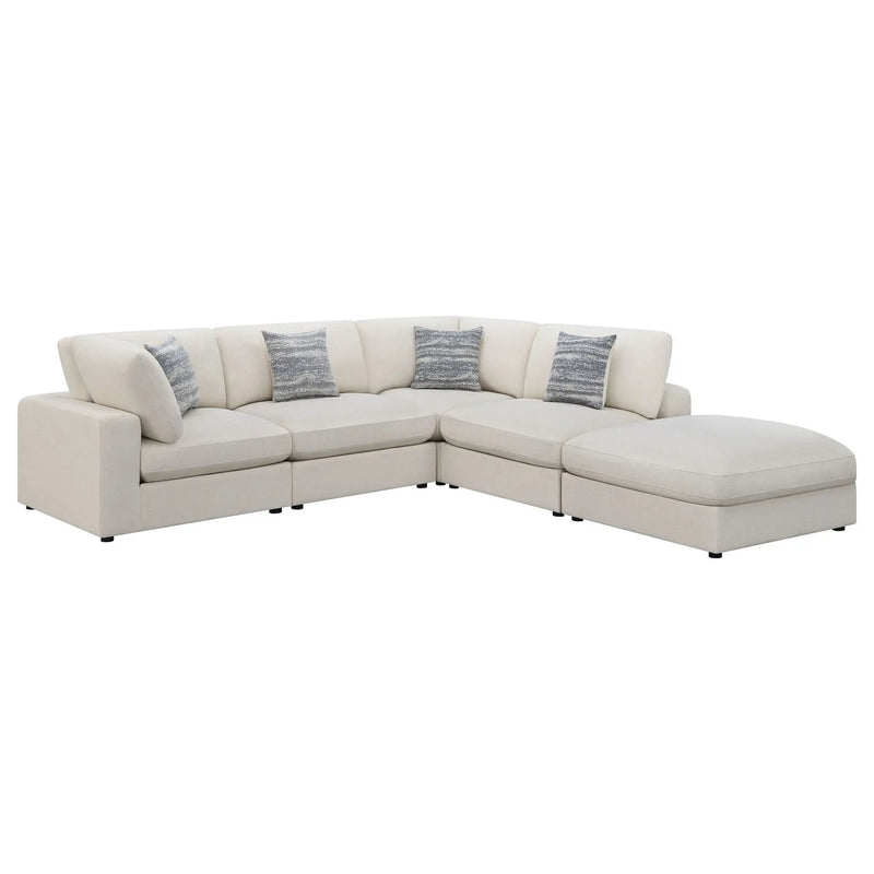 Serene 5-piece Upholstered Modular Sectional Sofa Beige by Unique Piece Furniture