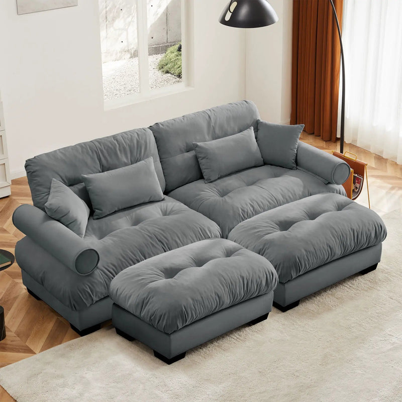 Super Comfort Oversized Modular Sectional Sofa With Movable Ottoman by Unique Piece Furniture