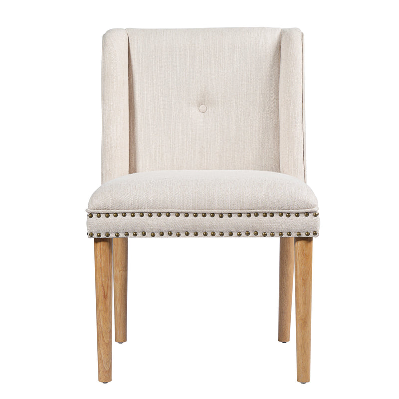 Light Luxury Rivet Upholstered Dining Chair Set of 2 by HouseOfZazla