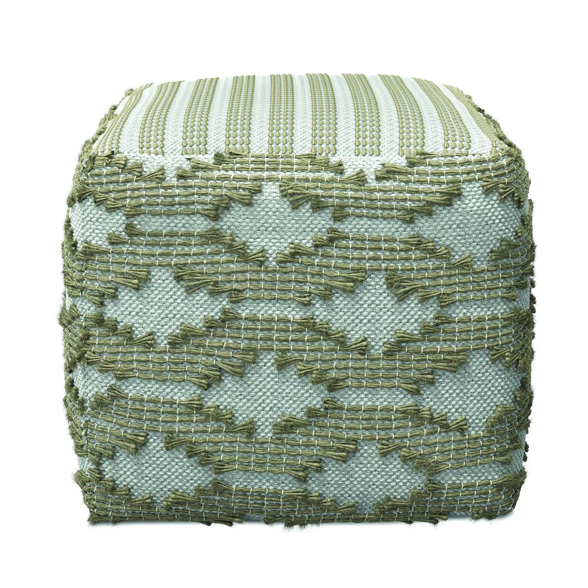 Rowan - Square Pouf Ottoman - Natural by HouseOfZazla