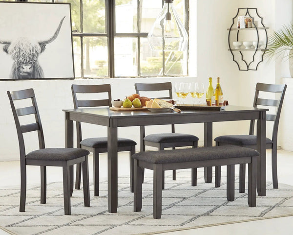 Bridson - Ensemble de tables rectangulaires DRM (Lot de 6) - Gris