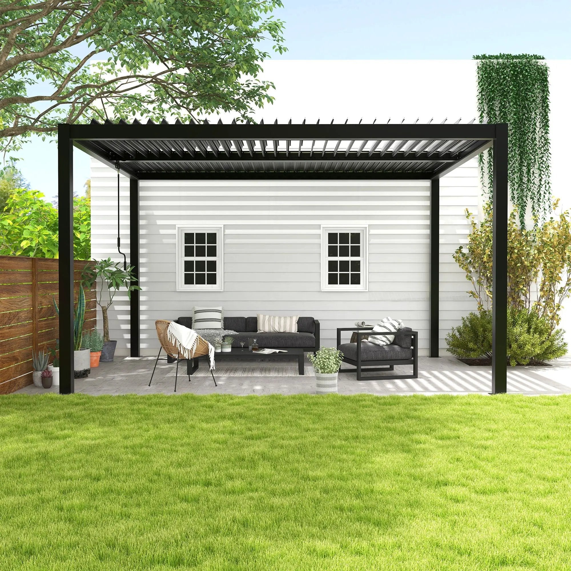 Louver Pergola Aluminium Frame & Louvers by Unique Piece Furniture