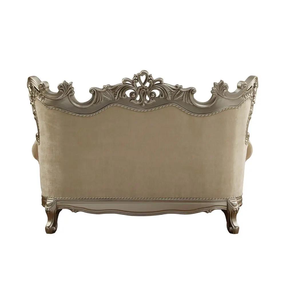 Ranita - Loveseat With 6 Pillows - Fabric & Champagne by Unique Piece Furniture