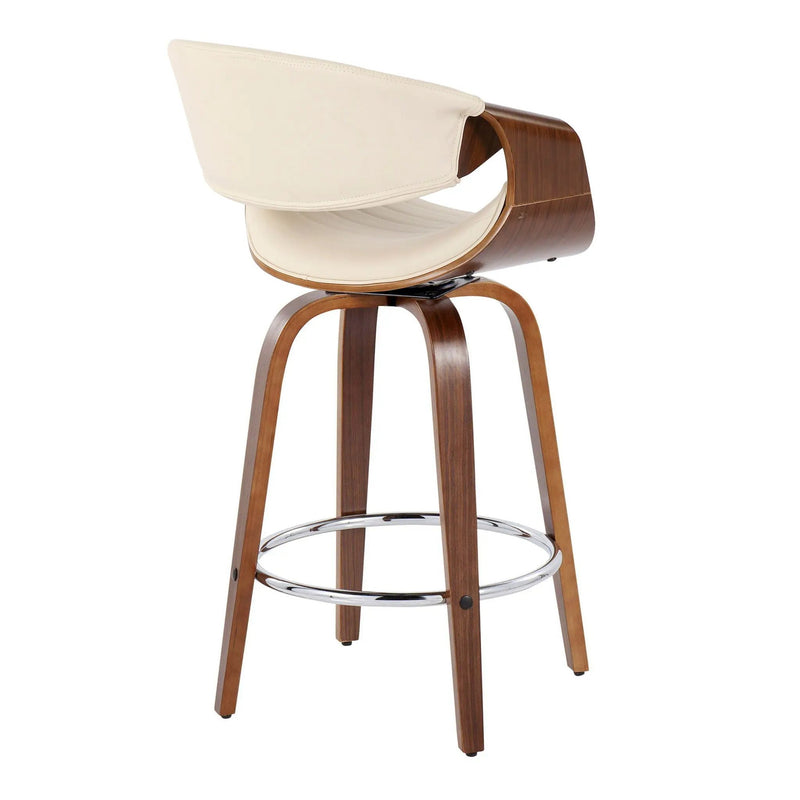 Symphony - Mid Century Modern Fixed Height Counter Stool & Swivel With Round Footrest (Set of 2) by Unique Piece Furniture